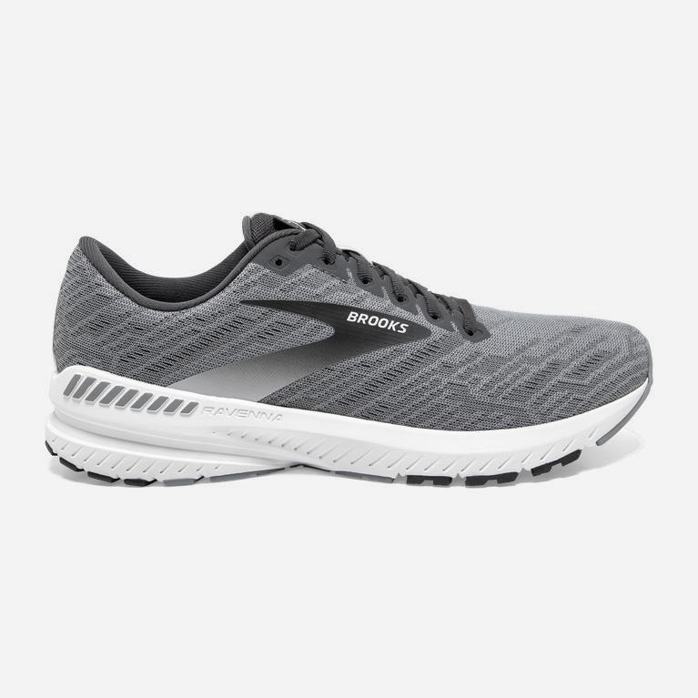 Brooks Men's Ravenna 11 Road Running Shoes Singapore - Grey/Ebony/White (12374-NAIL)